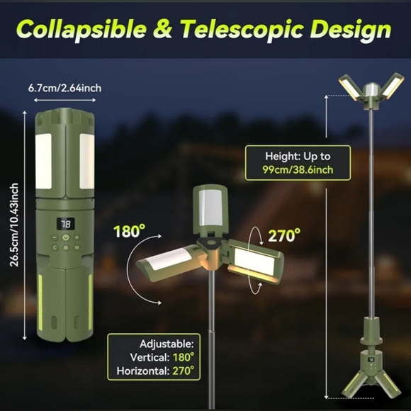 New Telescopic Camping Light with Stand - Picture 2 of 8